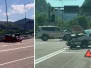 В Сочи на Краснофлотской столкнулись три автомобиля